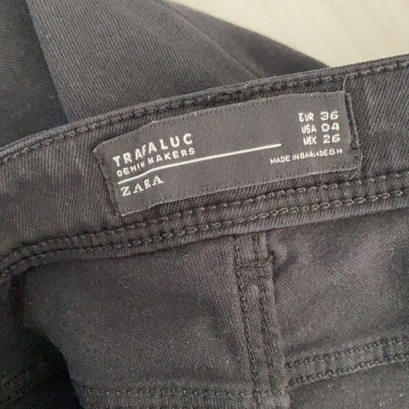 Zara TRF Black Mid Rise Skinny Jeans - Picture 4 of 5